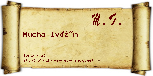 Mucha Iván névjegykártya