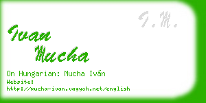 ivan mucha business card
